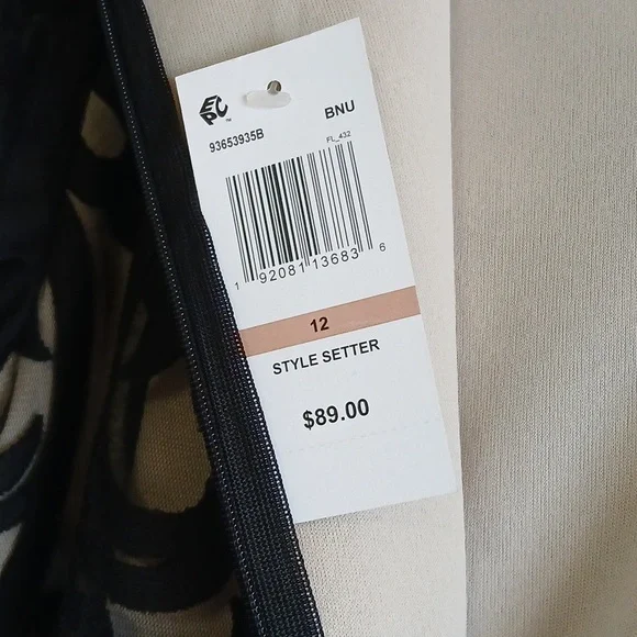 MSK SZ 12 Mesh Overlay Bell Sleeve Dress NWT - Picture 5 of 5